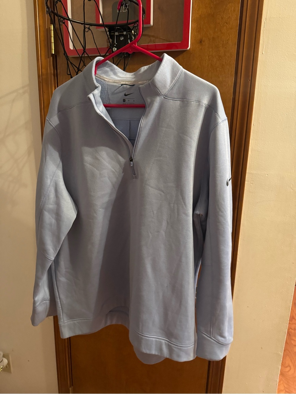 Nike Men’s Light Blue Quarter-Zip Pullover Sweater